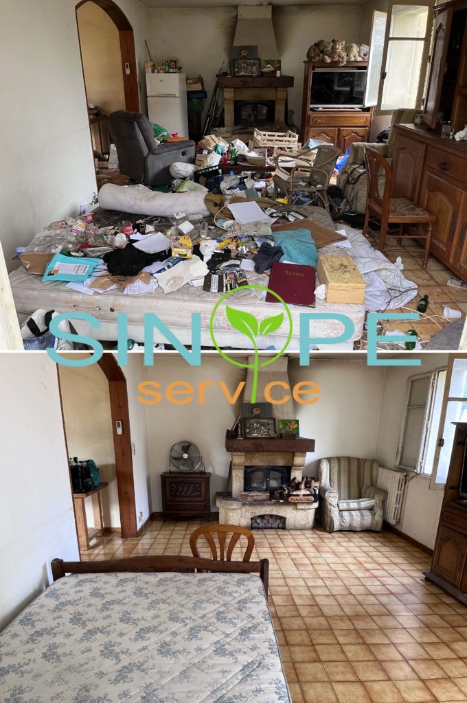 Débarras d'une villa suite au syndrome de diogène à Marseille